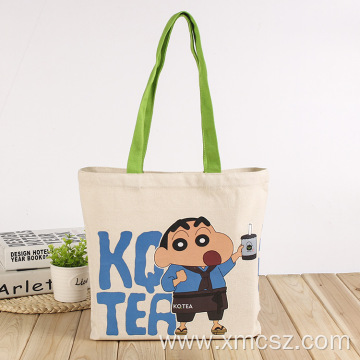 Cartoon customized shopping tote bag with handle